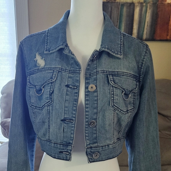 Cropped Denim Jacket - Picture 1 of 5